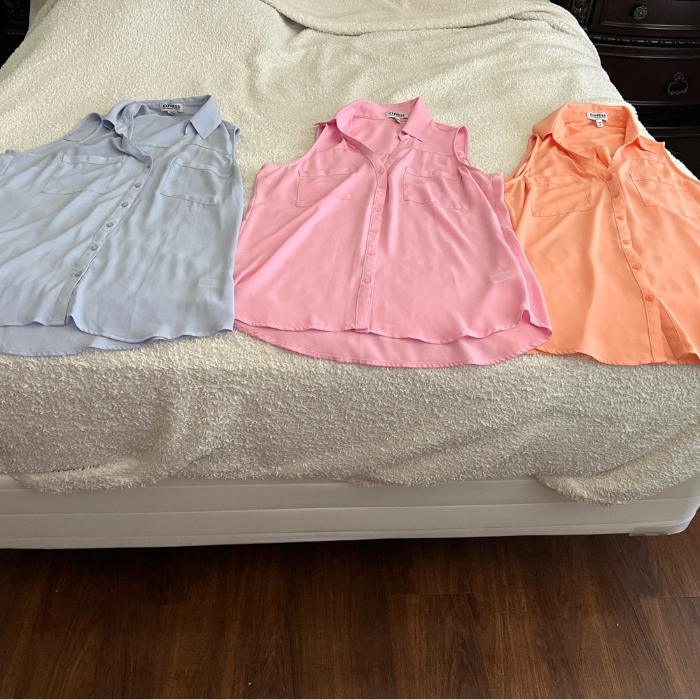 EXPRESS, MEDIUM, 3 SLEEVELESS PORTOFINO TOPS